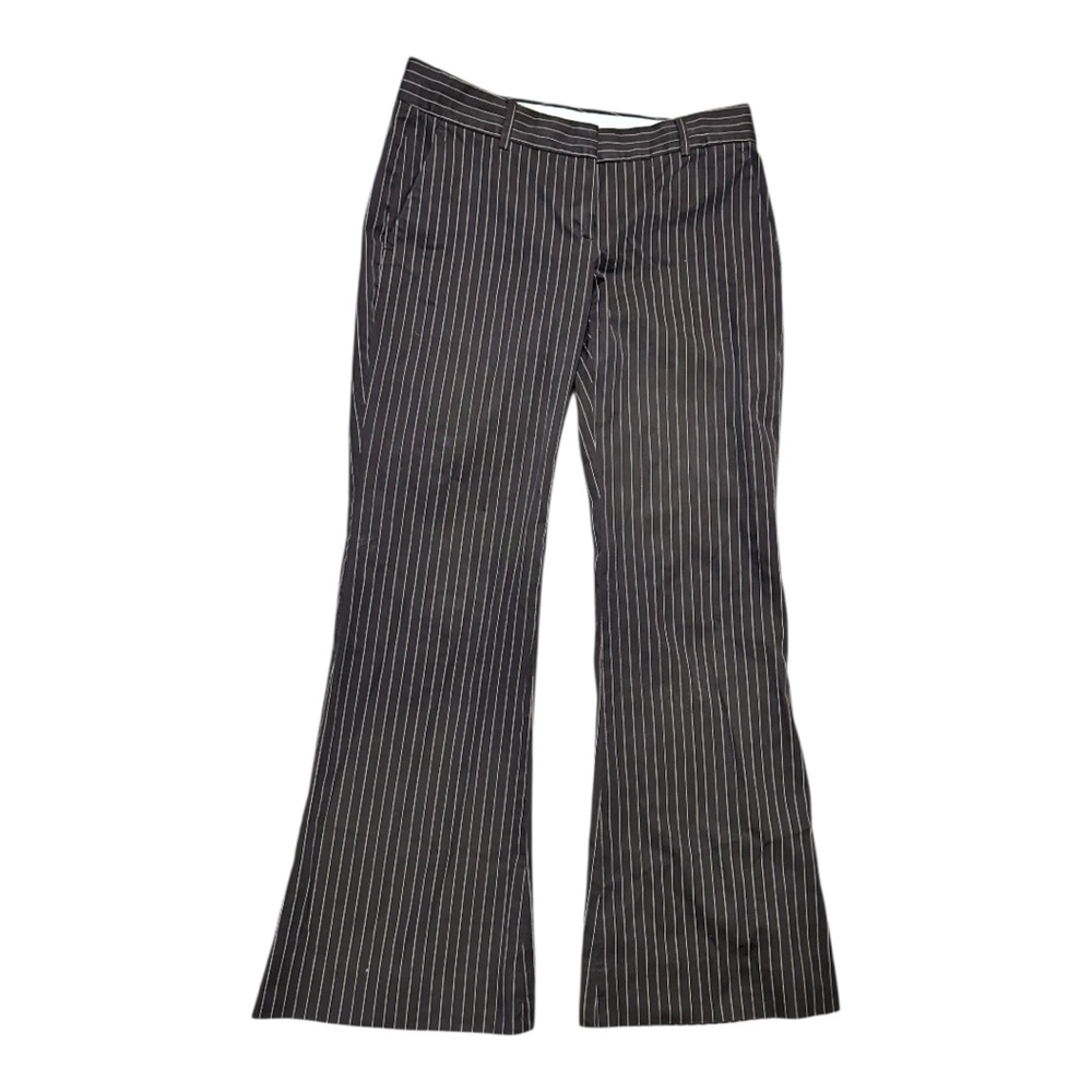 Theory Bootcut Pinstripe Trousers Brown Size 6